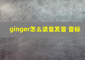 ginger怎么读音发音 音标